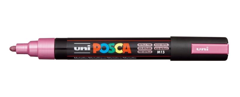 Uni Posca Marcatore di Pittura a Base di Acqua - PC-5M Rosa Metallizzato 18-25 mm