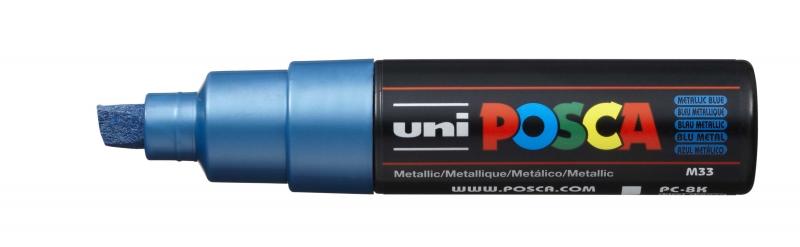 Uni Posca Marcatore per pittura a base d'acqua - PC-8K Blu metallizzato 80 mm