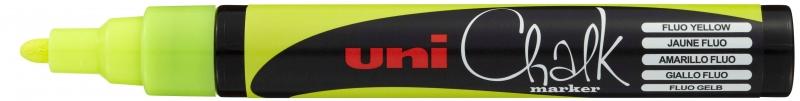 Uni Chalk - Marcatore di gesso liquido -PWE-5M Giallo 18-25mm Caratteristiche - Marcatore di gesso liquido con cancellazione a