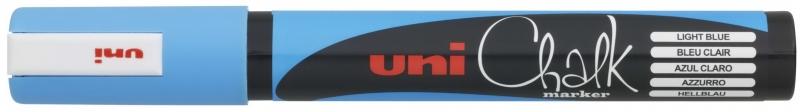 Uni Chalk Marcatore di gesso liquido -PWE-5M Blu chiaro 18-25mm Caratteristiche - Marcatore di gesso liquido con cancellazione