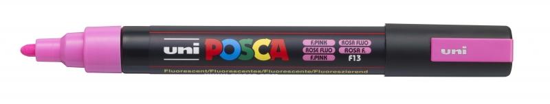 Uni Posca Marcatore di vernice a base d'acqua - PC-5M FLUORESCENTE Rosa 18-25mm Caratteristiche - Punta in poliestere (forma a