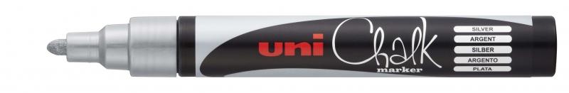 Uni Chalk Marcatore di gesso liquido -PWE-5M Argento 18-25mm Caratteristiche - Marcatore di gesso liquido con cancellatura a um