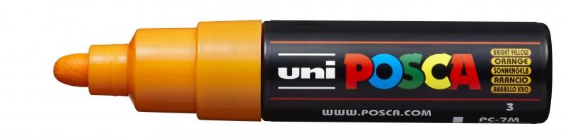 Uni Posca Marcatore di Vernice a Base di Acqua - PC-7M Arancione Medio 45-55mm