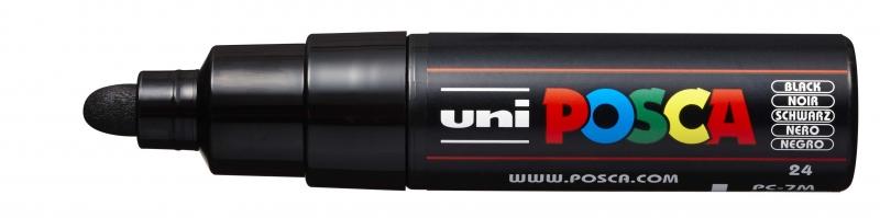 Uni Posca - Marcatore a base d'acqua per pittura - PC-7M Nero 4,5-5,5 mm