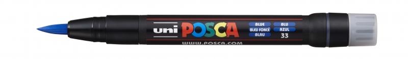 Pennello per pennarello per vernice a base acqua Uni Posca-PCF-350 Blu Caratteristiche -Punta acrilica stile BRUSH -Corpo in pl