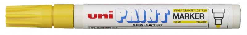 Uni Paint Marker - Marcatore per pittura -PX-20 (L) Giallo 2,2-2,8mm