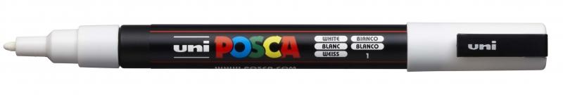 Penne acriliche uni-ball POSCA PC-3M 09 - 13 mm bianche