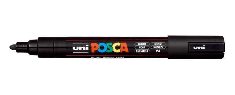 Penne acriliche uni-ball POSCA PC-5M 18 - 25 mm nere