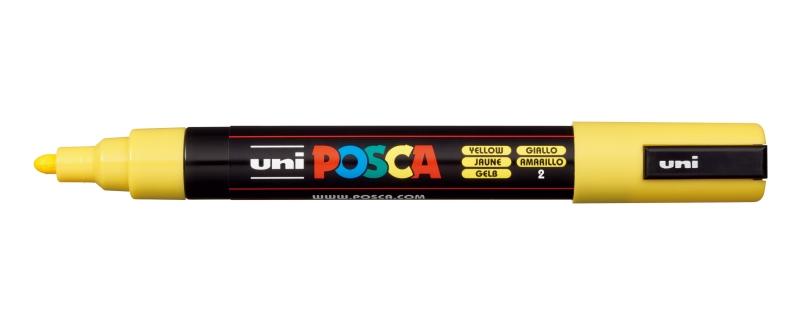 Penne acriliche uni-ball POSCA PC-5M 18 - 25 mm gialle