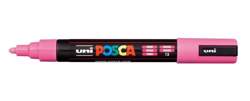 Uni Posca Marcatore a Base d'Acqua per Pittura - PC-5M Rosa 1,8-2,5mm