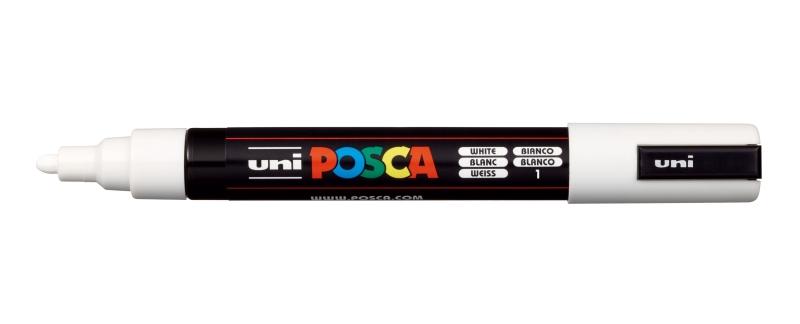 Penne acriliche uni-ball POSCA PC-5M 18 - 25 mm bianche