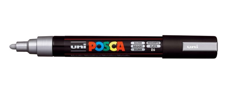 Uni Posca Marcatore per Pittura a Base di Acqua - PC-5M Argento 18-25 mm