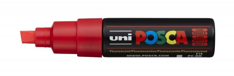 Uni Posca Marcatore a base d'acqua - PC-8K Rosso Fluo 80 mm