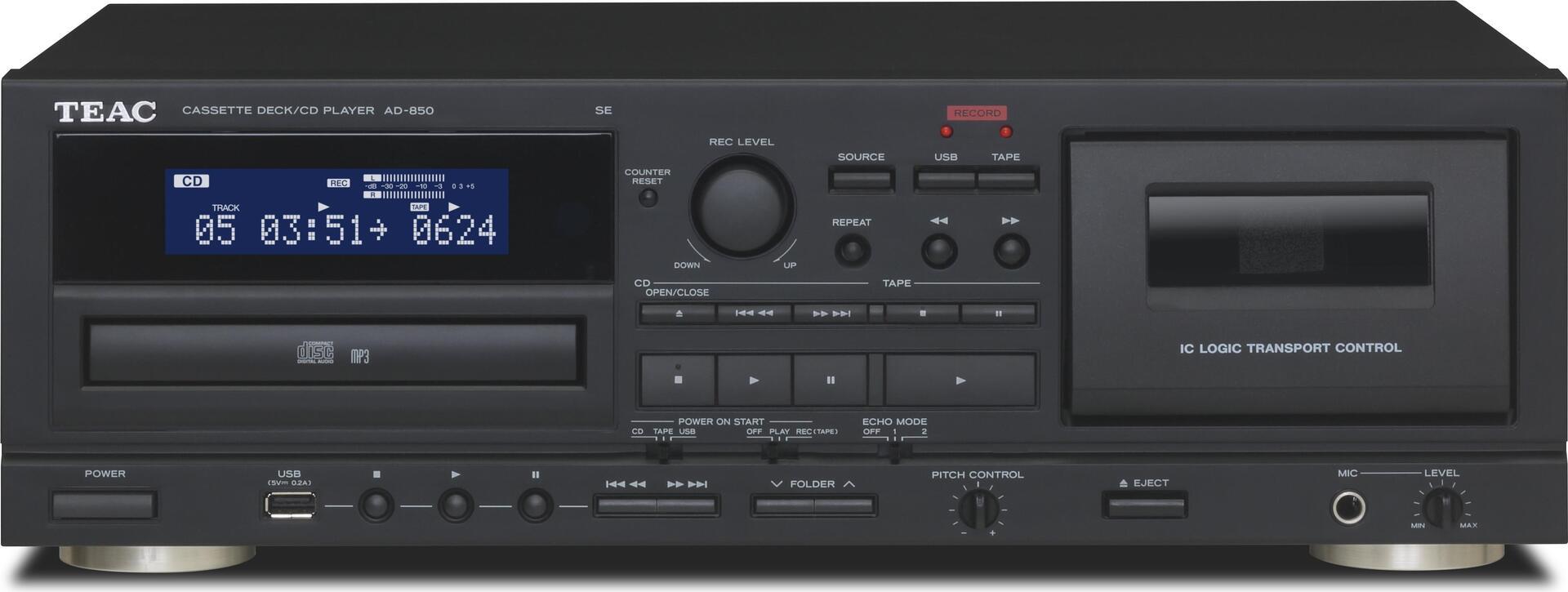 TEAC AD-850-SE Lettore CD e cassette con USB nero
