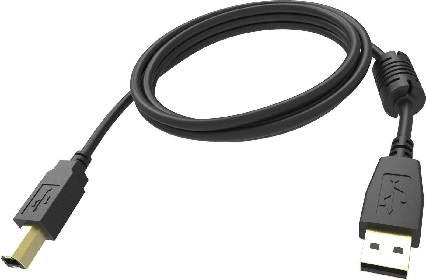 Vision TC 5MUSB/BL cavo USB 5 m USB 2.0 USB A USB B Nero (VISION Professional installation-grade USB 2.0 cable - LIFETIME WARRA