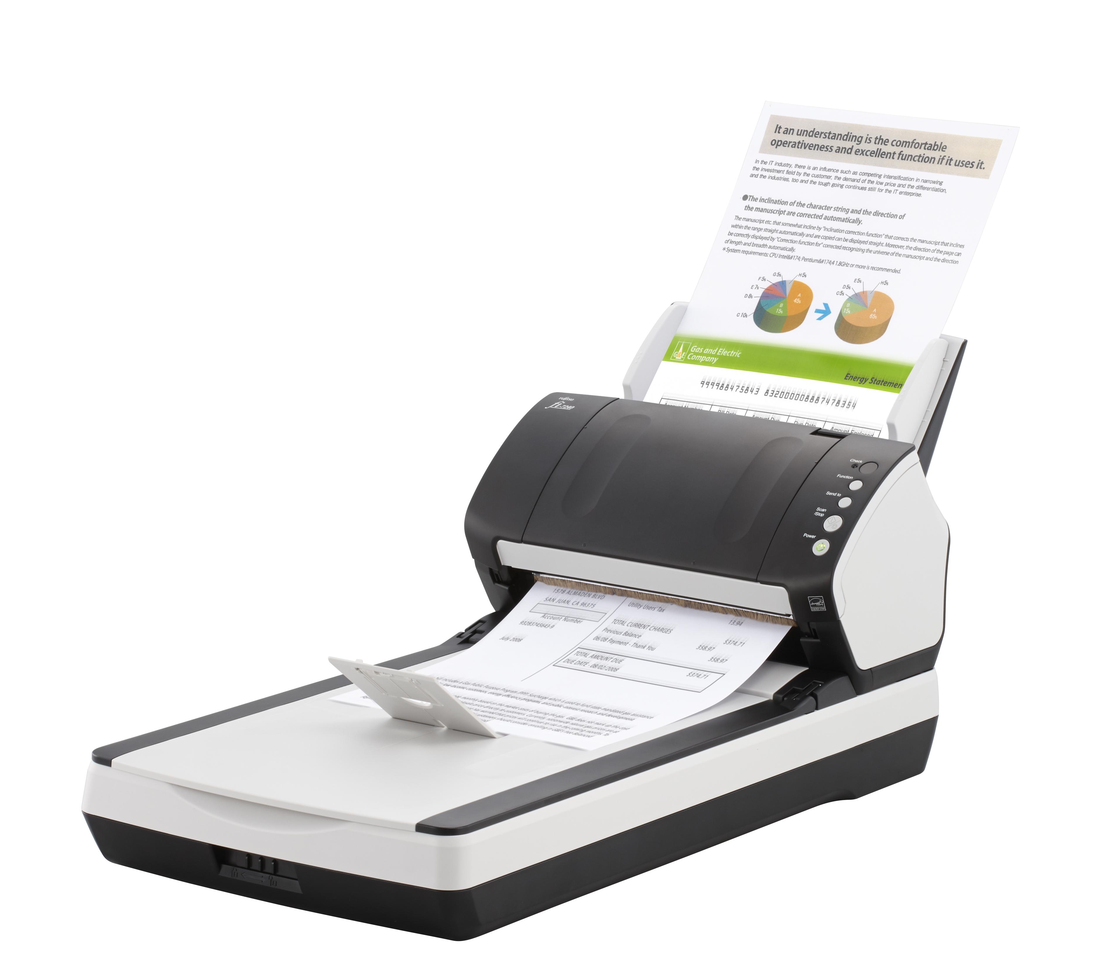 Fujitsu fi-7240 Scanner piano e ADF 600 x 600 DPI A4 Nero Bianco
