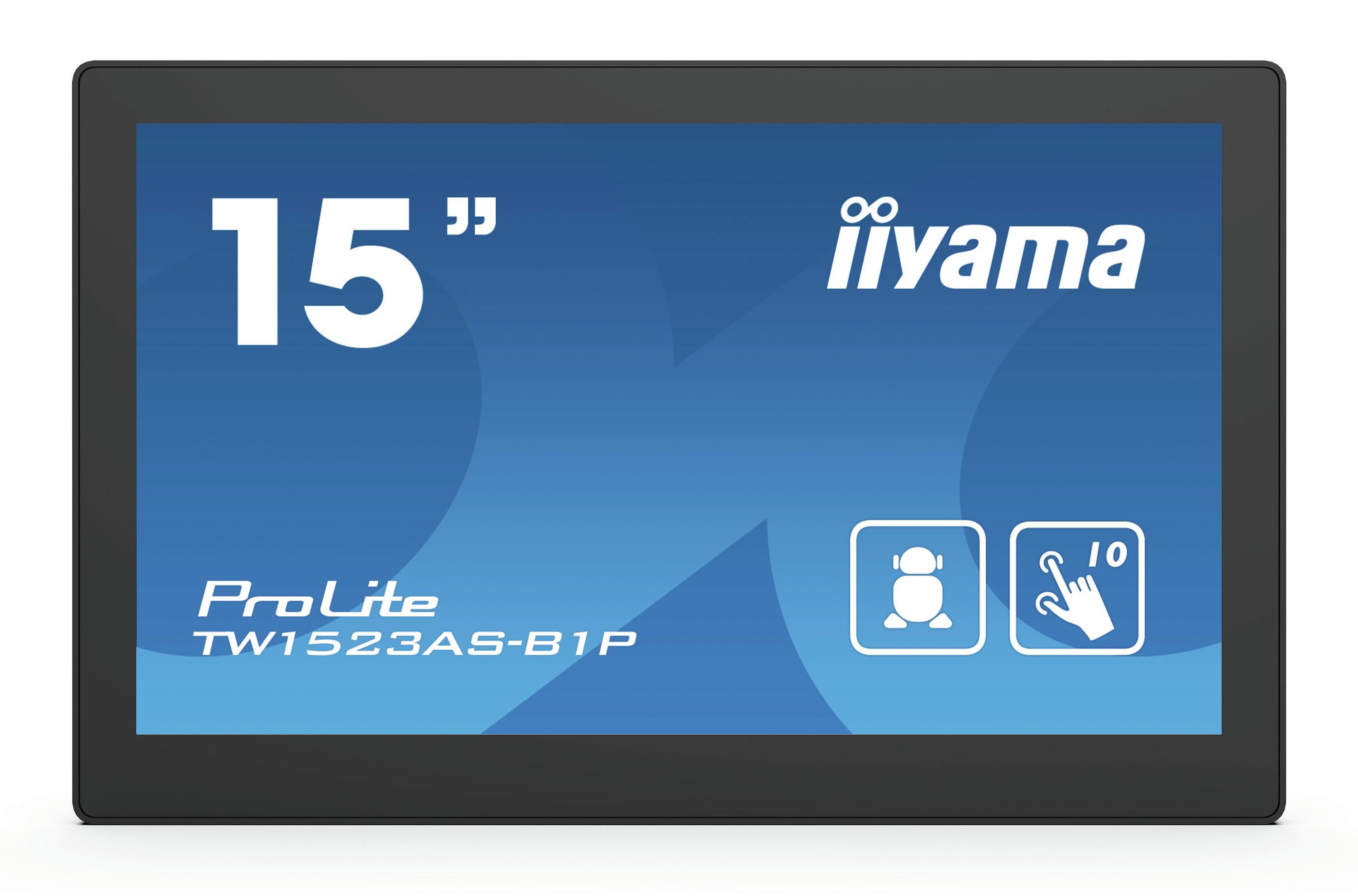 iiyama TW1523AS-B1P monitor POS 396 cm (15.6") 1920 x 1080 Pixel Full HD Touch screen