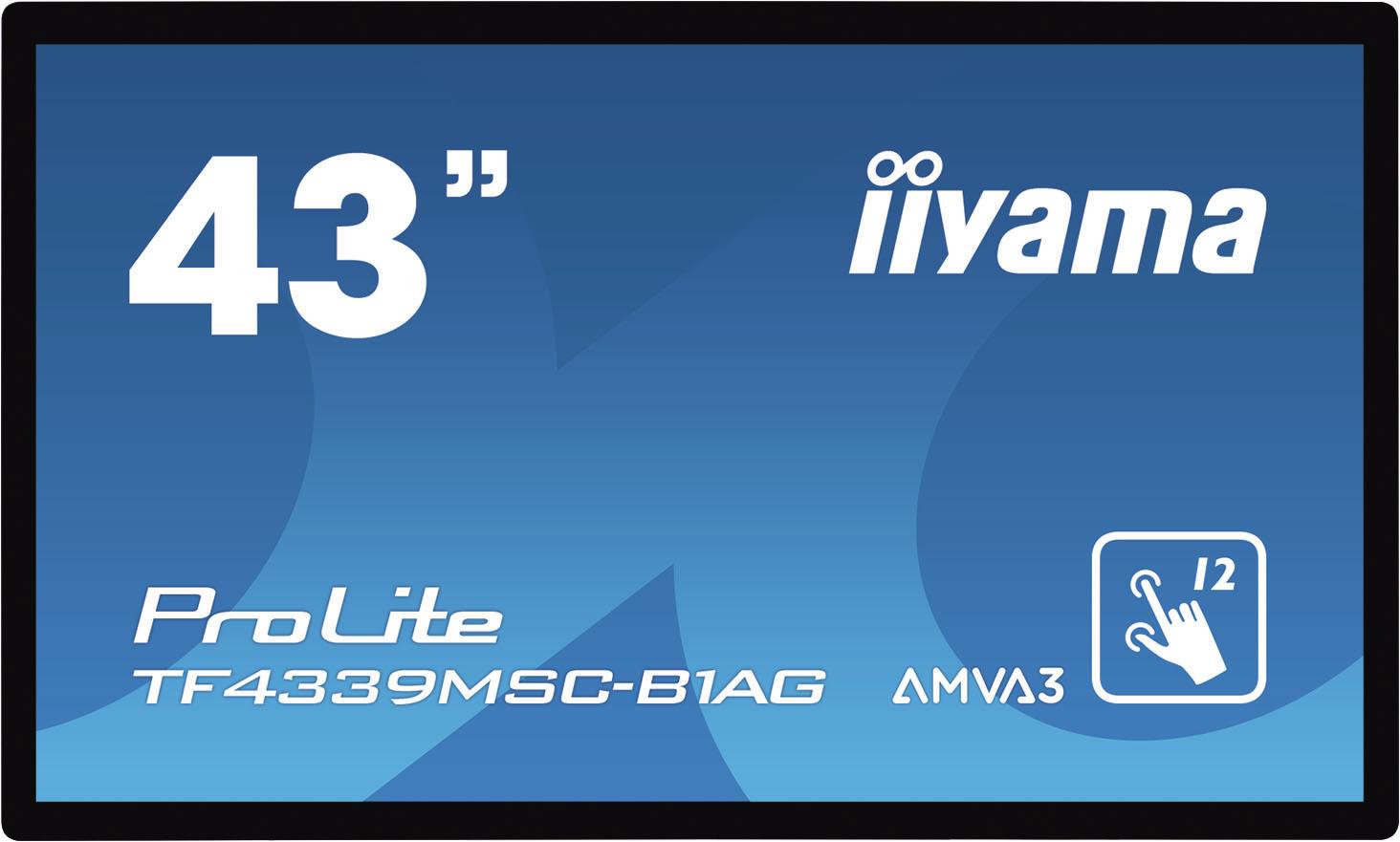 iiyama ProLite TF4339MSC-B1AG Monitor PC 1092 cm (43") 1920 x 1080 Pixel Full HD LED Touch screen Multi utente Nero