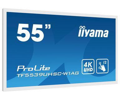 iiyama ProLite TF5539UHSC-W1AG Monitor PC 139,7 cm (55") 3840 x 2160 Pixel 4K Ultra HD LED Touch screen Multi utente Bianco