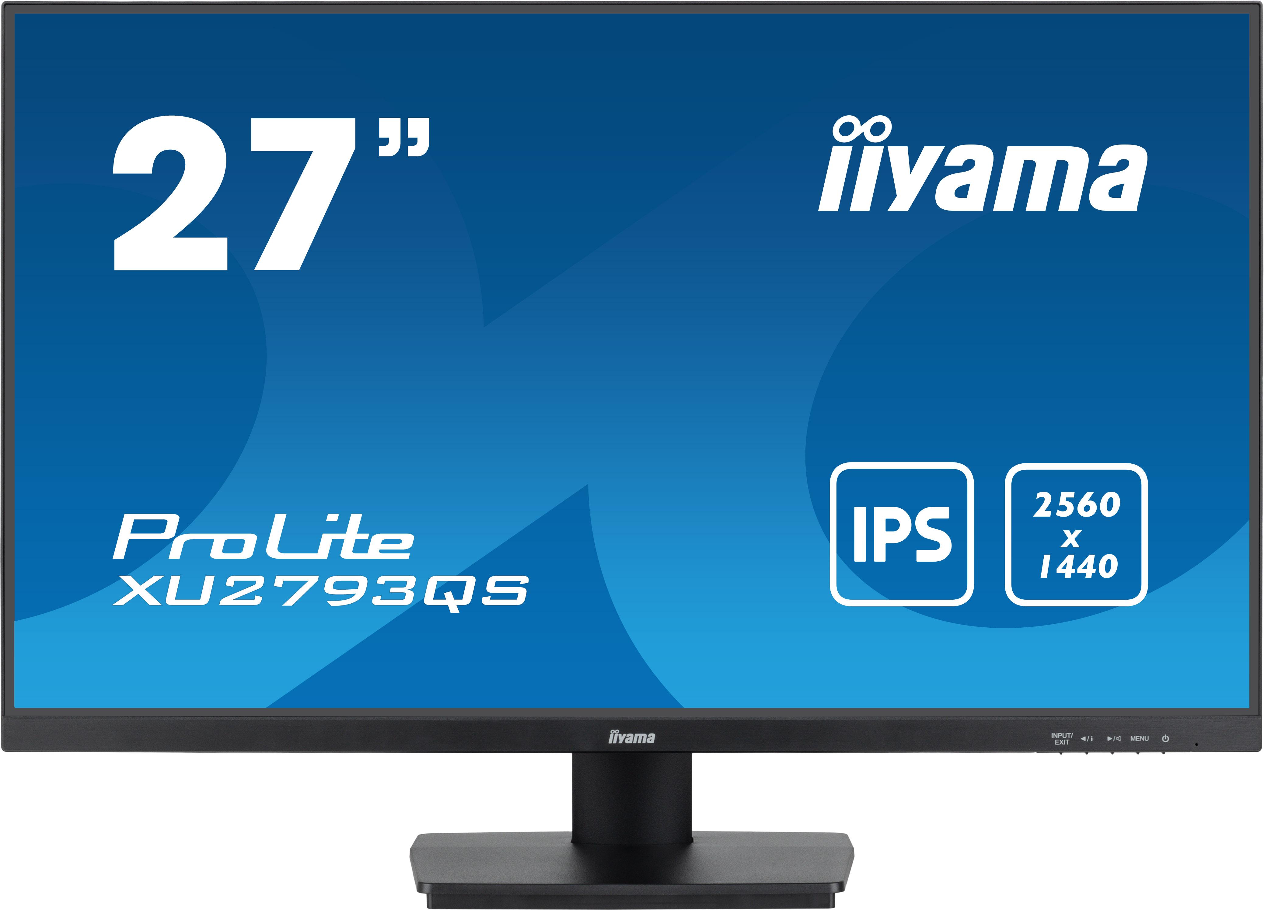 iiyama ProLite XU2793QS-B6 Monitor PC 54,6 cm (21.5") 2560 x 1440 Pixel Full HD LED Nero