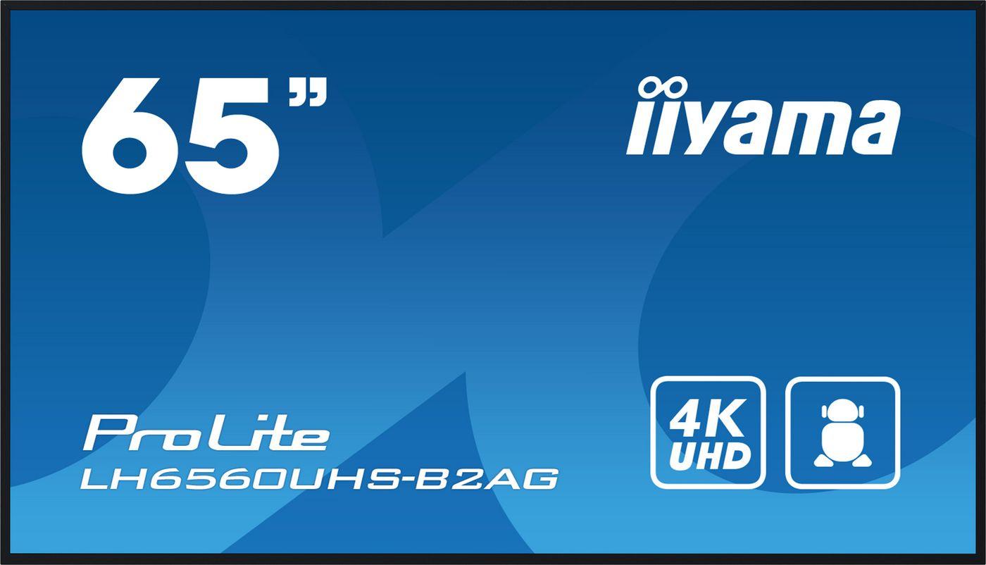 iiyama LH6560UHS-B2AG visualizzatore di messaggi Pannello A digitale 1651 cm (65") LED Wi-Fi 500 cd/m 4K Ultra HD Nero Processo