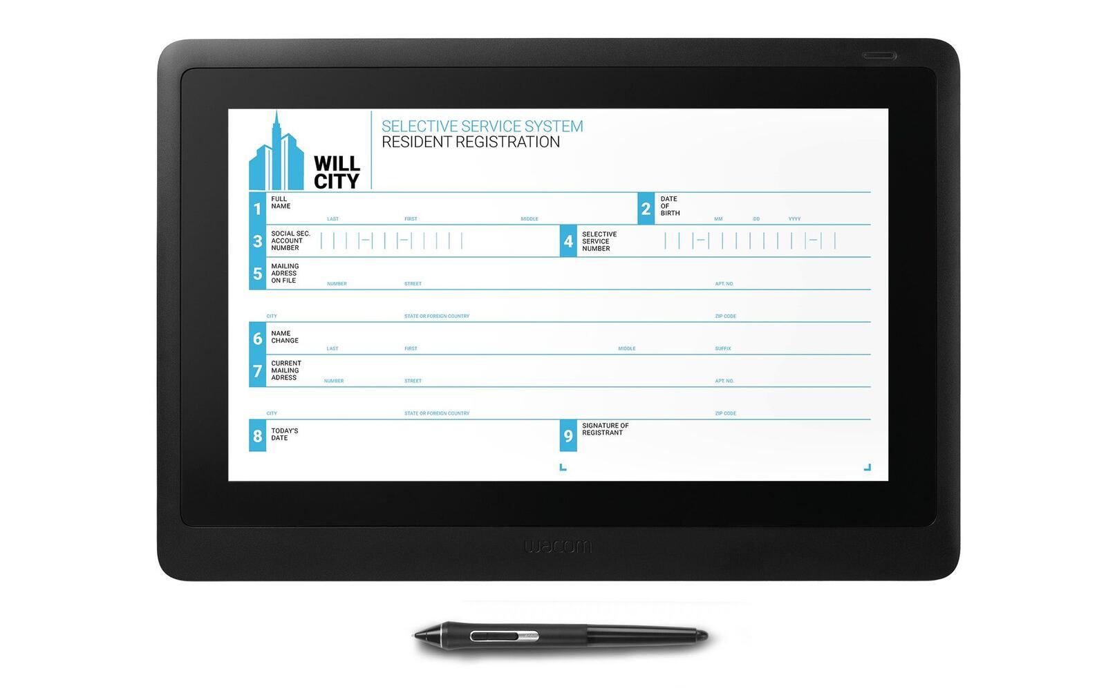 Wacom Interactive Pen Display 15.6 [EU] 39,6 cm [15.6] Nero LCD (PEN DISPLAY 39.6CM 15.6IN FHD - .)