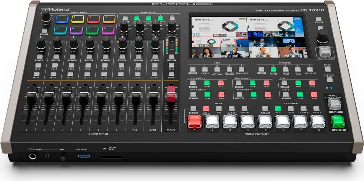 Roland VR-1220HD-4-Canale Streaming AV Mixer (7 \ "Touchcreen | HD-SDI & HDMI | Mixer audio a canale 42 | Controllo PTZ | Strea