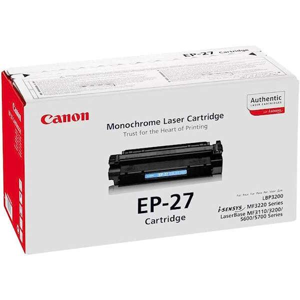 EP-27 Cartuccia Toner nero, durata 2.500 pag. al 5% di copertura. LBP 3200, MF3220, MF3240, serie MF57xx