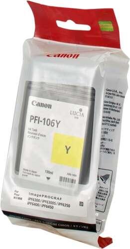 ORIGINAL Canon Cartuccia d'inchiostro giallo PFI-106y 6624B001 130ml