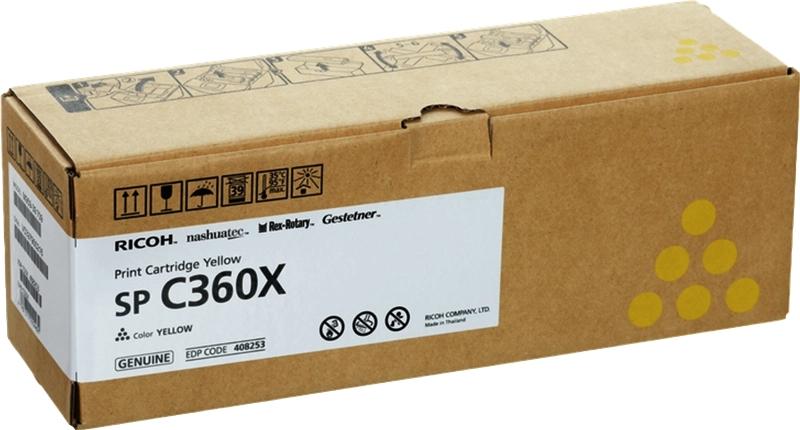 Ricoh 408253 cartuccia toner 1 pz Originale Giallo