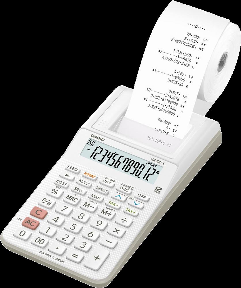 Casio HR-8RCE - Calcolatrice stampa - LCD (HR-8RCE-WE)