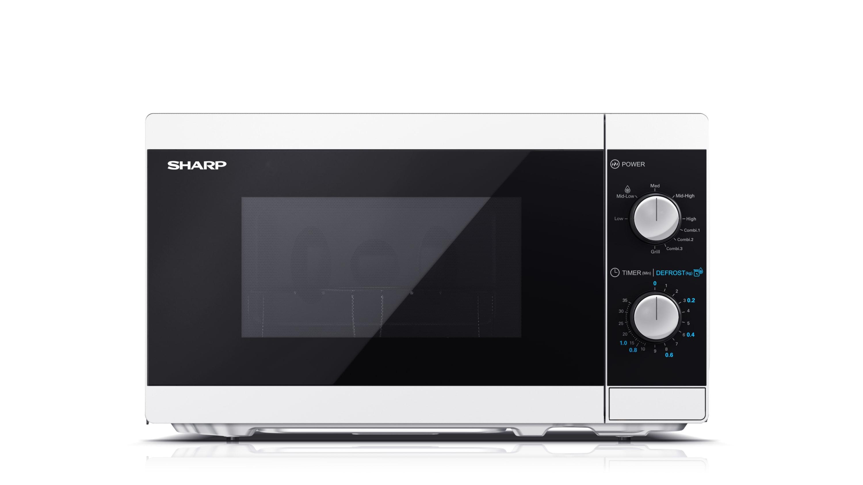 Sharp YC-MG01E-W forno a microonde Superficie piana Microonde con grill 20 L 800 W Nero Bianco