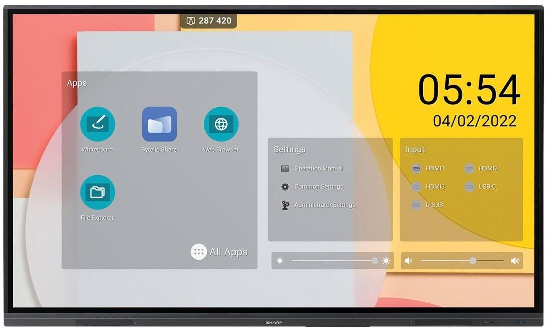 Sharp PN-L862B lavagna interattiva 218 m 86 3840 x 2160 Pixel Touch screen Nero (PNL862B - Warranty 36M)