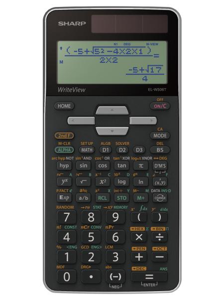 Sharp EL-W506T calcolatrice Tasca Calcolatrice con display Nero Grigio