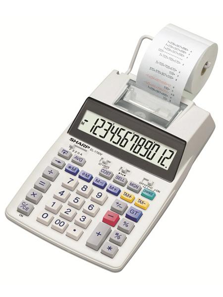 Sharp EL-1750V calcolatrice (Sharp EL1750V 12 Digit Printing Calculator without Adaptor White SH-EL1750V)
