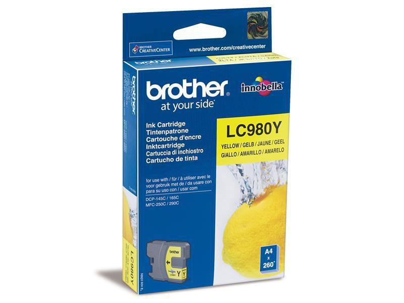 Brother LC-980Y cartuccia d'inchiostro 1 pz Originale Giallo