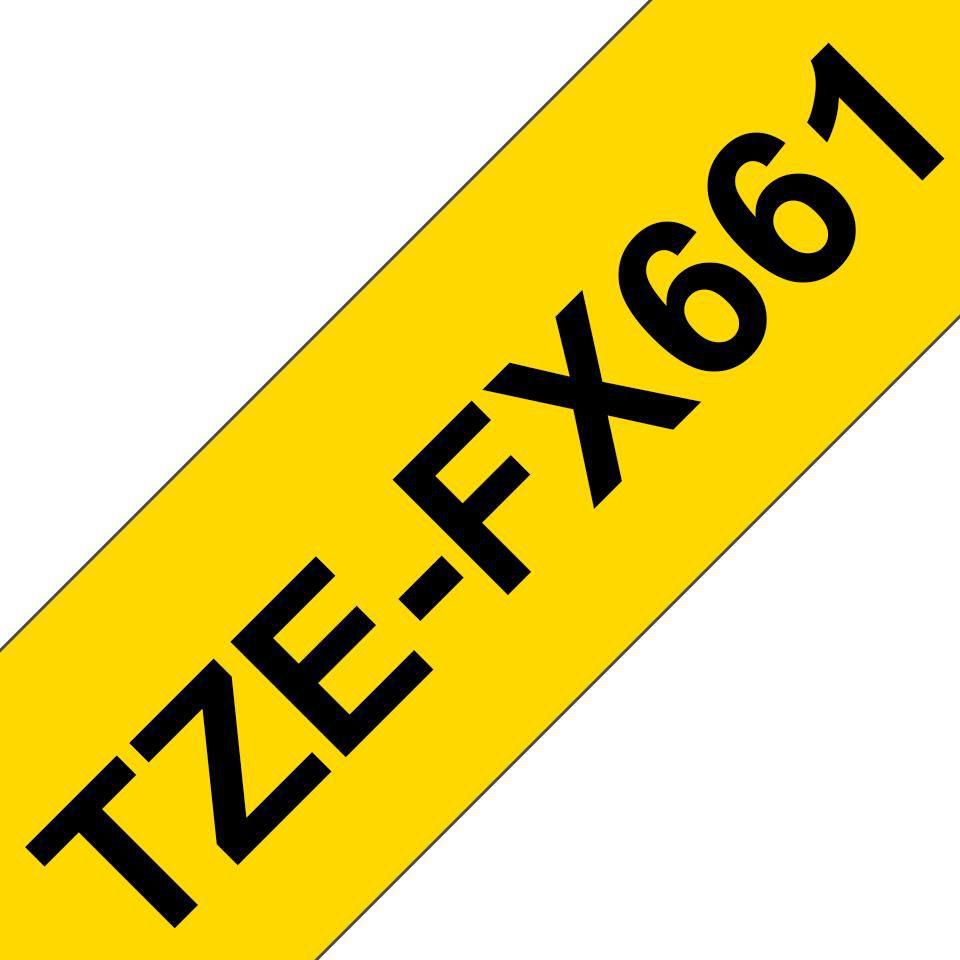 ORIGINAL Brother Nastro Nero su giallo TZe-FX661