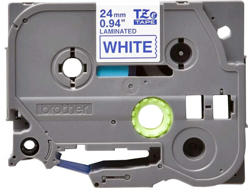 Brother TZE-253 nastro per etichettatrice Blu su bianco