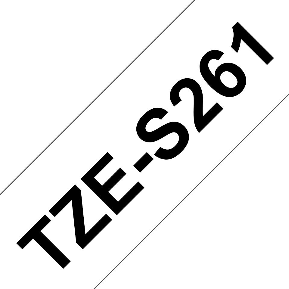 BROTHER TZES261 STRONG BK/WH