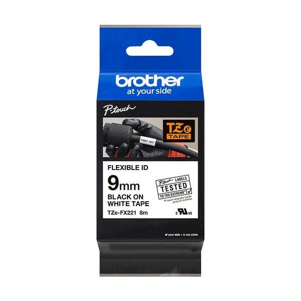 Brother TZE-FX221 nastro per etichettatrice Nero su bianco