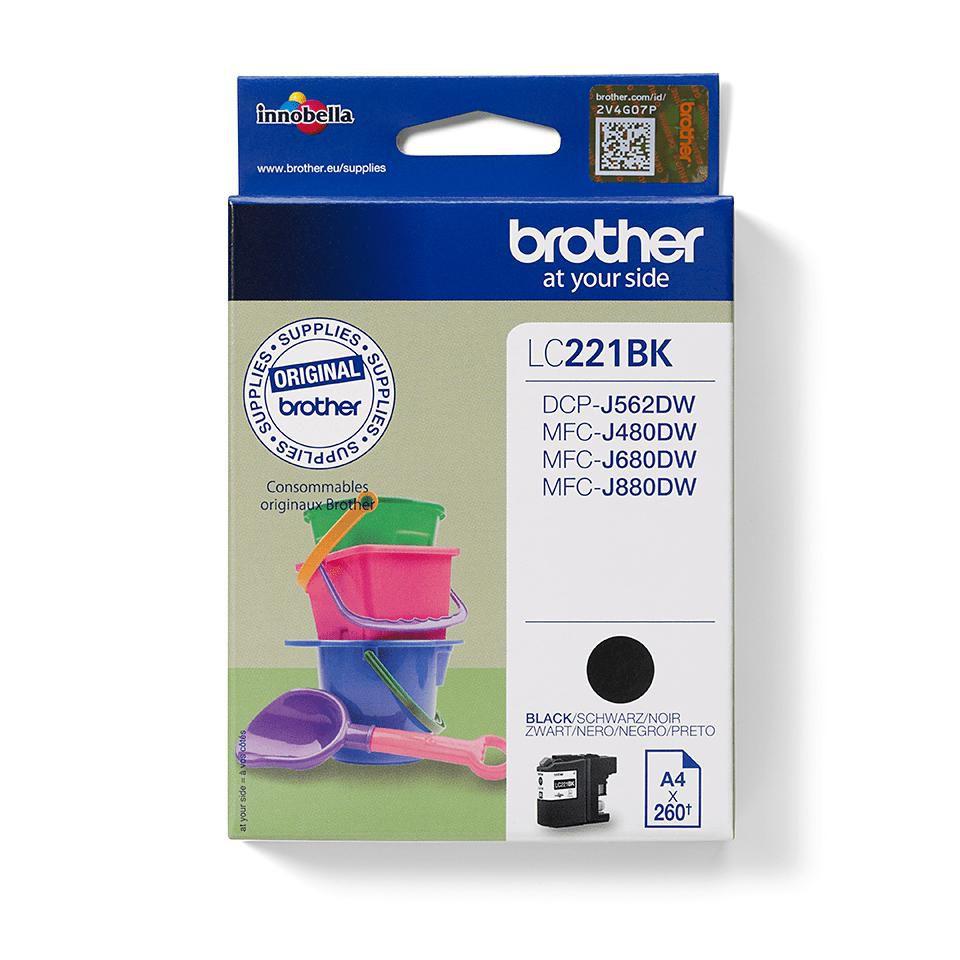 Brother LC-221BK cartuccia d'inchiostro 1 pz Originale Nero