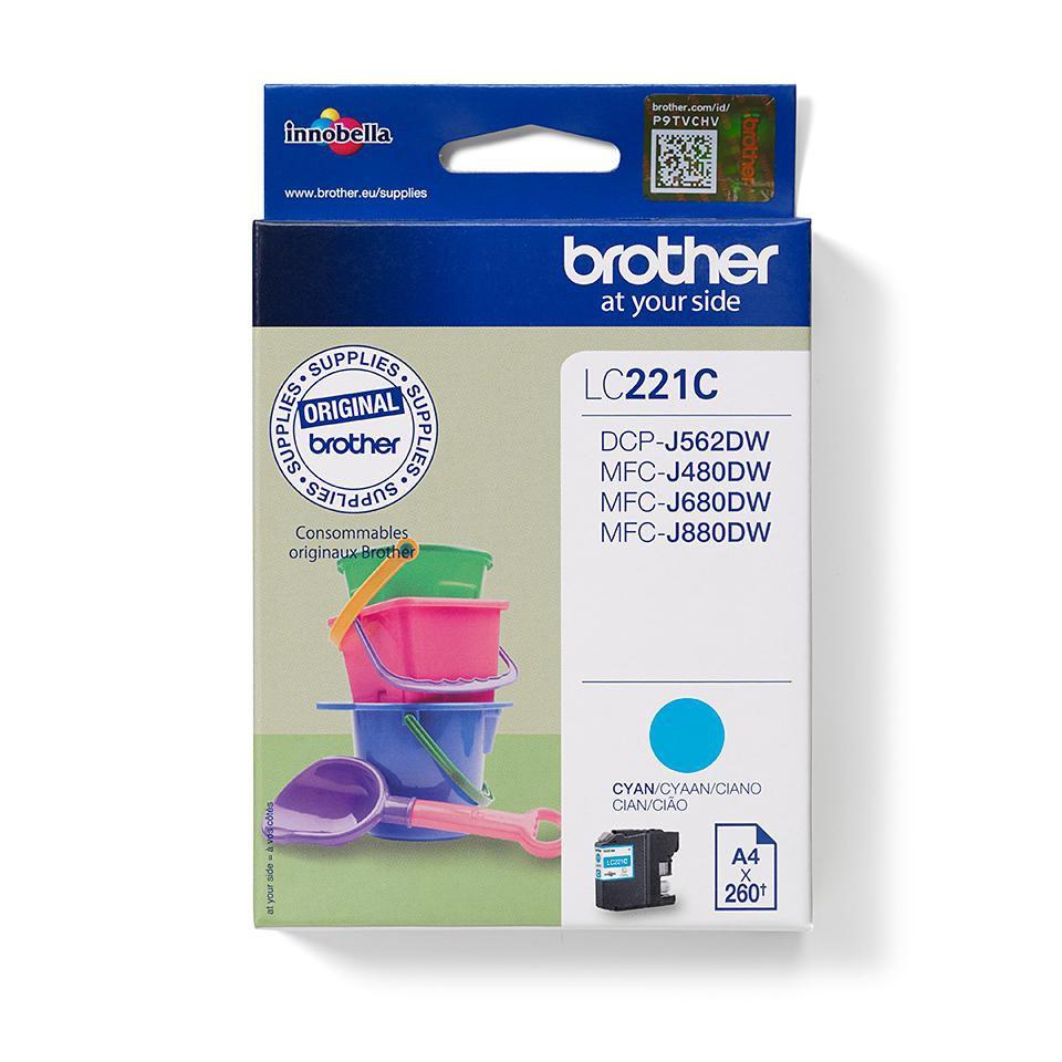 Brother LC-221C cartuccia d'inchiostro 1 pz Originale Ciano