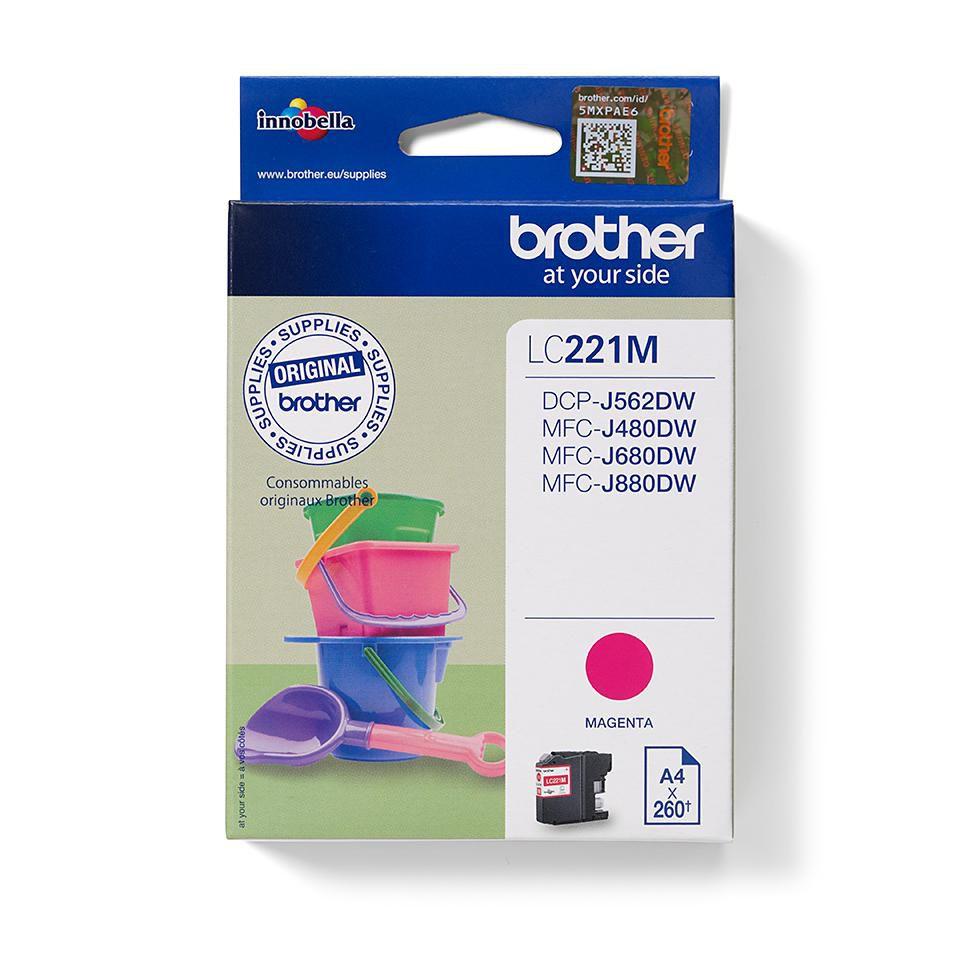 Brother LC-221M cartuccia d'inchiostro 1 pz Originale Magenta
