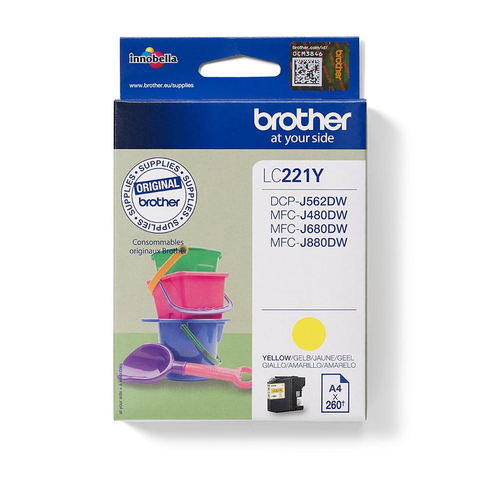 Brother LC-221Y cartuccia d'inchiostro 1 pz Originale Giallo