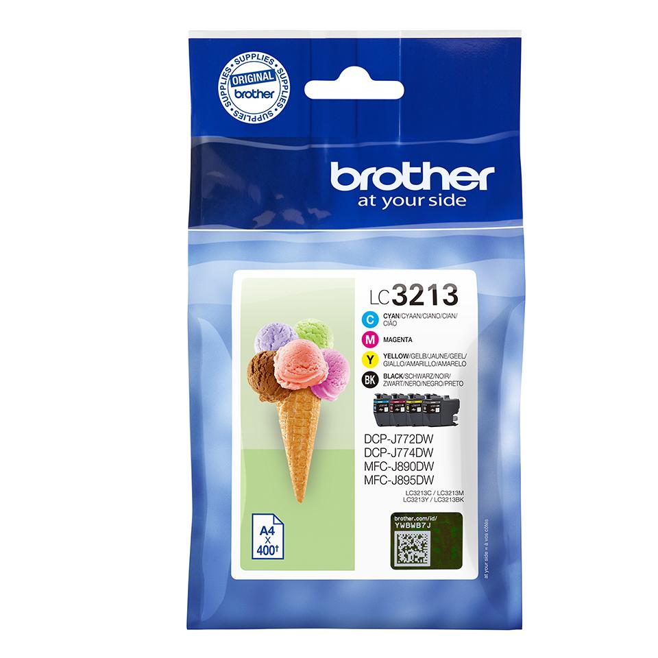 Brother LC-3213VALDR cartuccia d'inchiostro Originale Resa elevata (XL) Nero Ciano Magenta Giallo