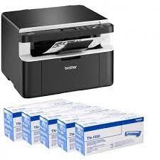 BROTHER MULTIFUNZIONE LASER WIRELESS B/N DCP-1612W 5 TONER AGGIUNTIVI