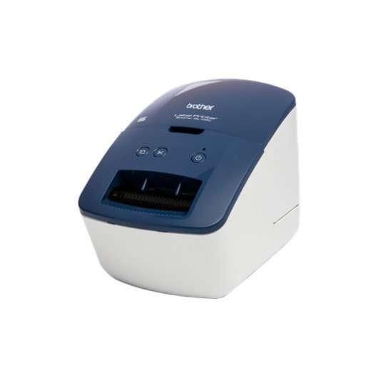ETICHETTATRICE BROTHER QL-600B BLU X Rotoli DK fino 62mm 93 etich/min Cavo USB Adattatore 2 rotoli inclusi