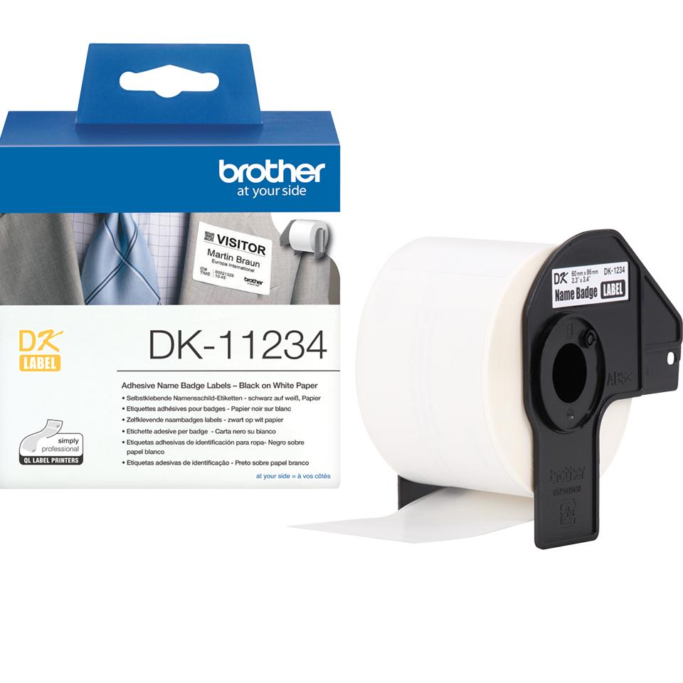 ORIGINAL Brother Etichette Nero su bianco DK-11234