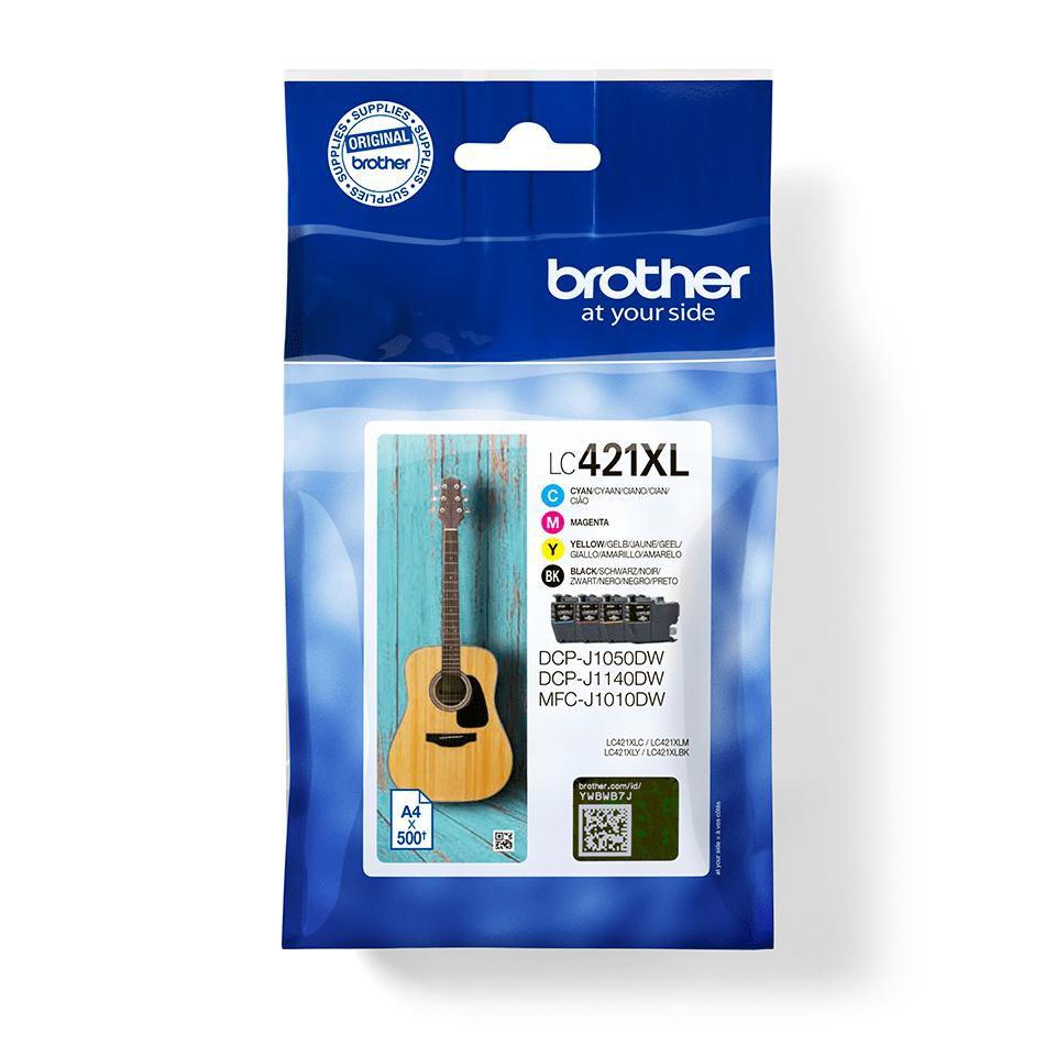 Brother LC-421XLVAL PagePack 4 pz Originale Resa elevata XL Nero Ciano Magenta Giallo (BRO HIGH YIELD INK CART)