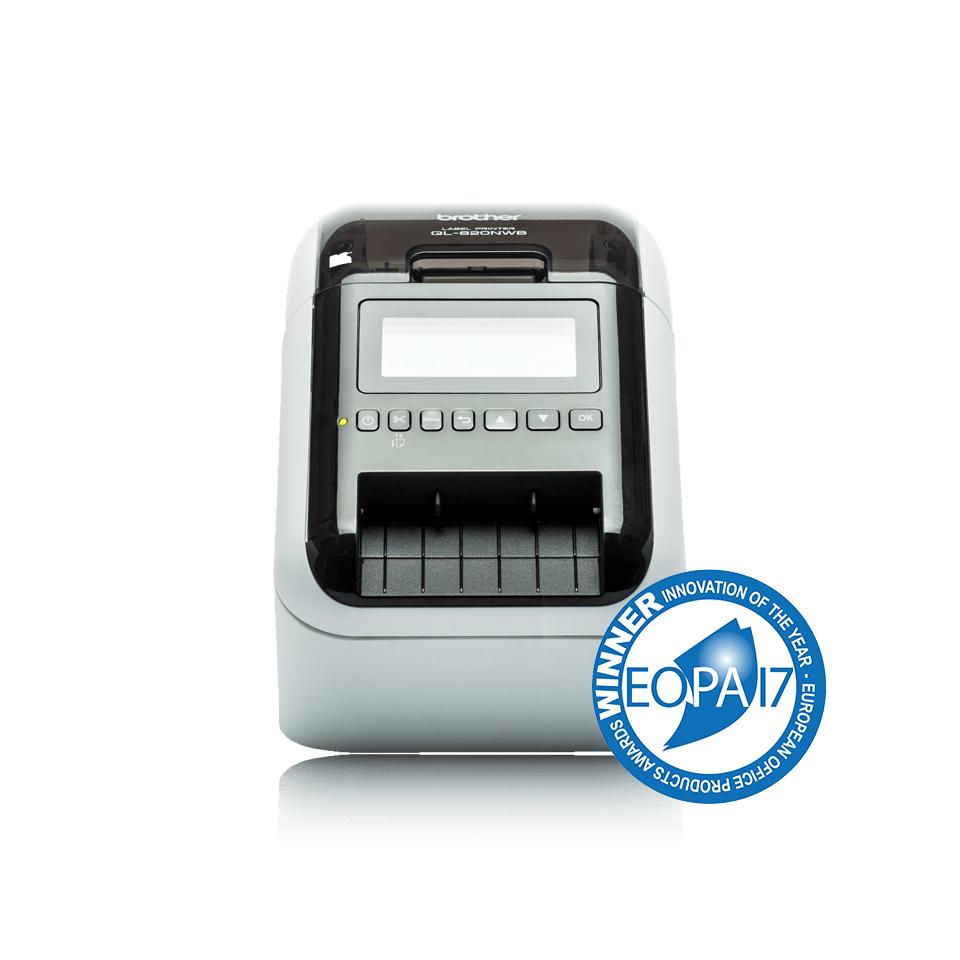 STAMPANTE BROTHER QL-820NWBC X ETICHETTE Rotoli DK fino 62mm 300x600DPI 110 etich/min Cavo USB Adattatore 2 rotoli inclusi